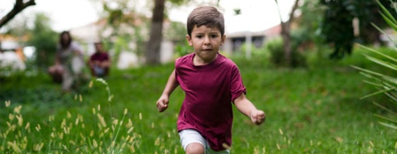 Boy with autism showing signs of elopement as he runs away