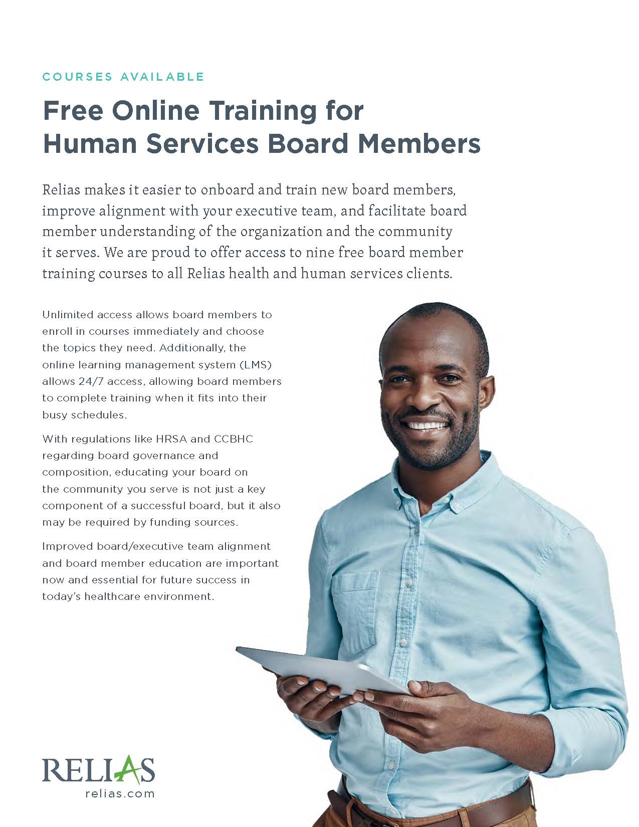 Cover image of the Free Board Member Training factsheet