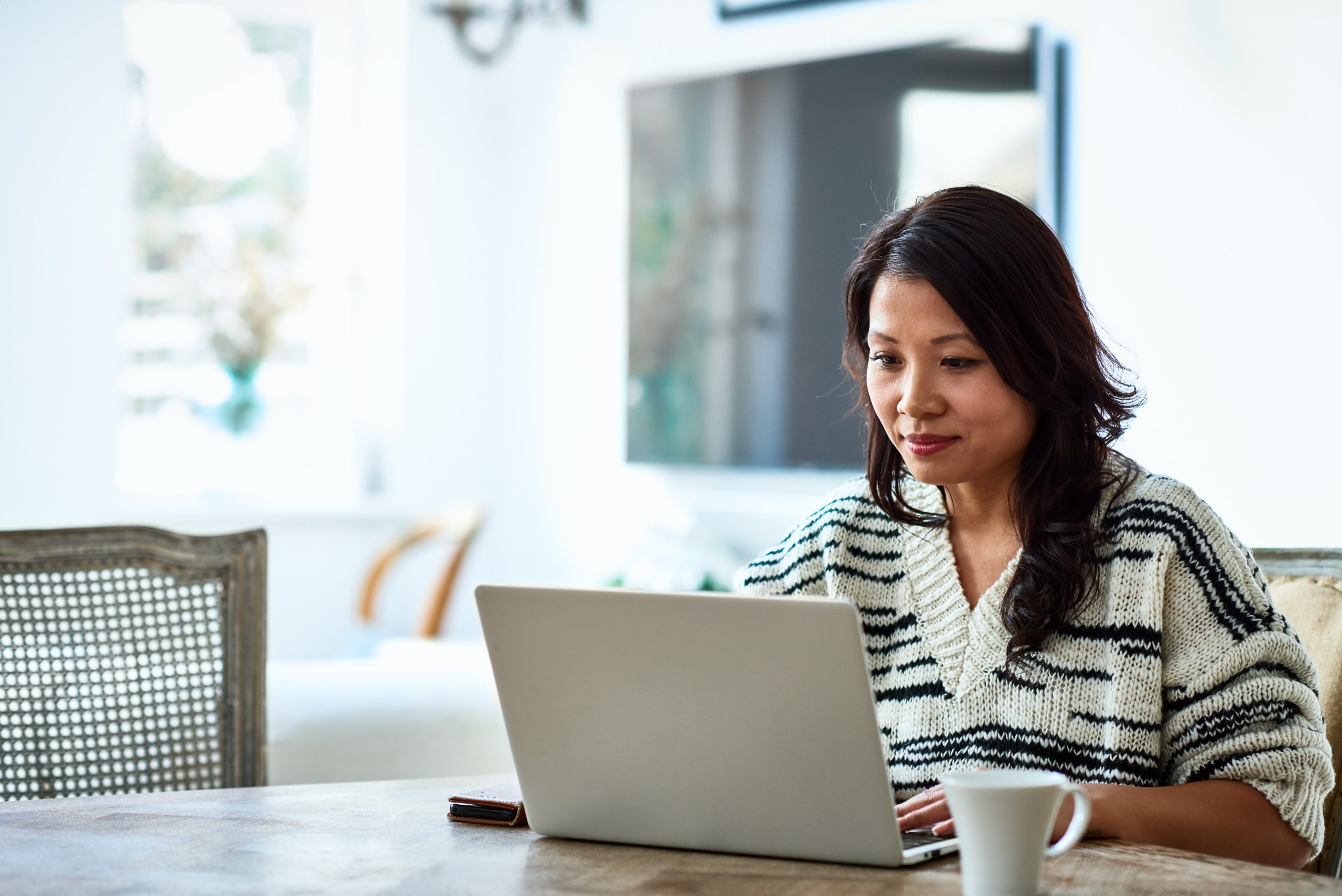 woman working at a computer