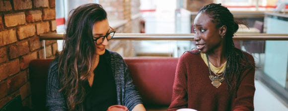 young woman on coffee break