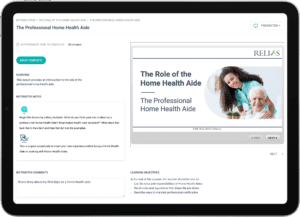 Relias Home Health Aide Certification Program_Learner View